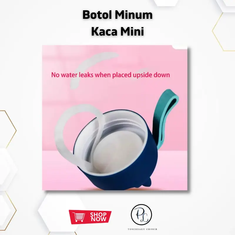 Botol  Minum Kaca Mini / Gelas Anak Tumbler Karakter 360mL 5