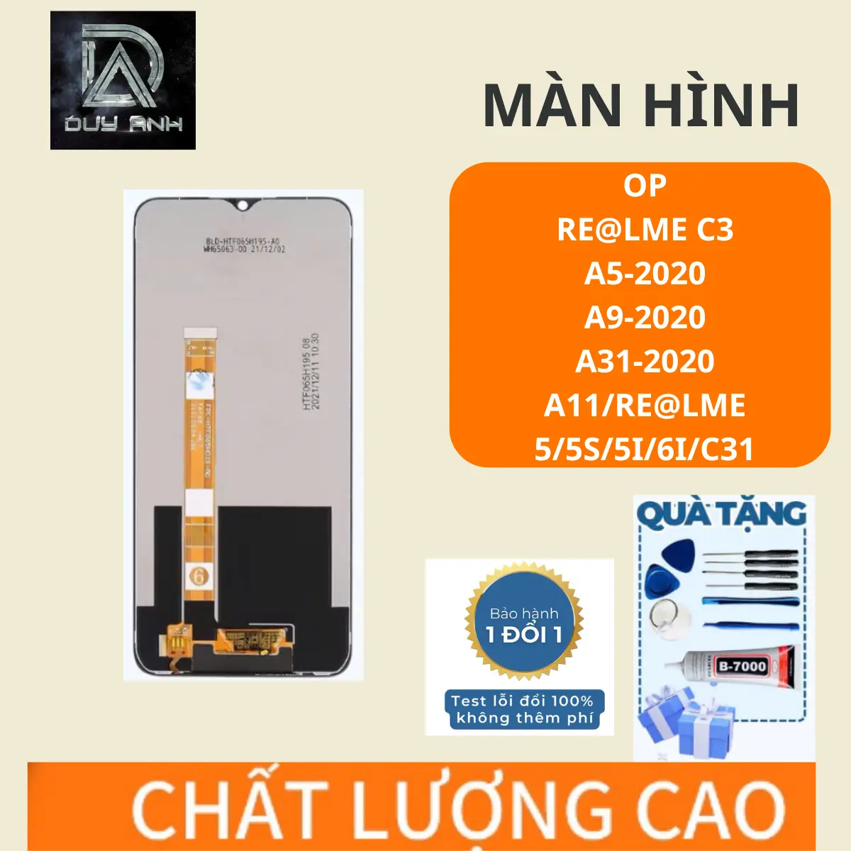 Màn Hình OP  A5 2020 / A9 2020 / A31-2020 / A11 / RE@LME C3  NEW (Tặng bộ sửa và keo dán)