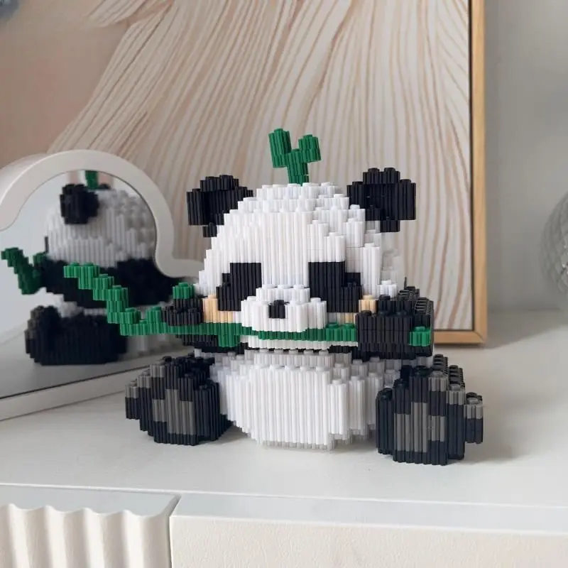 Đồ Chơi Khối Xây Dựng, Tương Thích Với Lego, Hạt Nhỏ, Thiết Kế Gấu Trúc Hoa Siêu Dễ Thương, Thời Trang Trung Quốc, Khó Khăn Cao, Bộ Ghép Hình Đồ Trang Trí, Thích Hợp Làm Quà Tặng Cho Bé Gái Bộ Lắp Ráp Lắp Ráp Xếp Hình Toy Tháo Lắp vườn  hoa