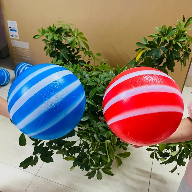 Bóng nhựa kẻ sọc 15cm-18cm Việt Nam cao cấp, bóng nhựa vận động đá bóng đồ chơi an toàn cho bé 3