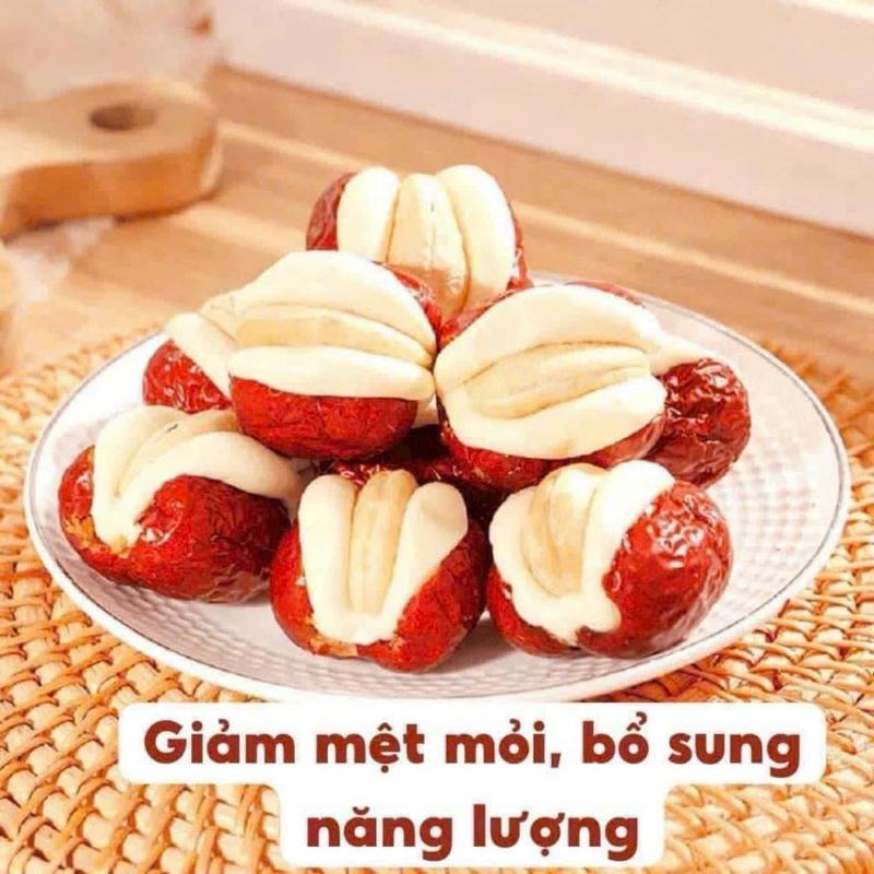 500gr Táo Đỏ Kẹp Sữa Lạc Đà Nhân Hạt Điều [HIỆU CON SÓC] Dinh Dưỡng, ăn vặt - VinMask 4
