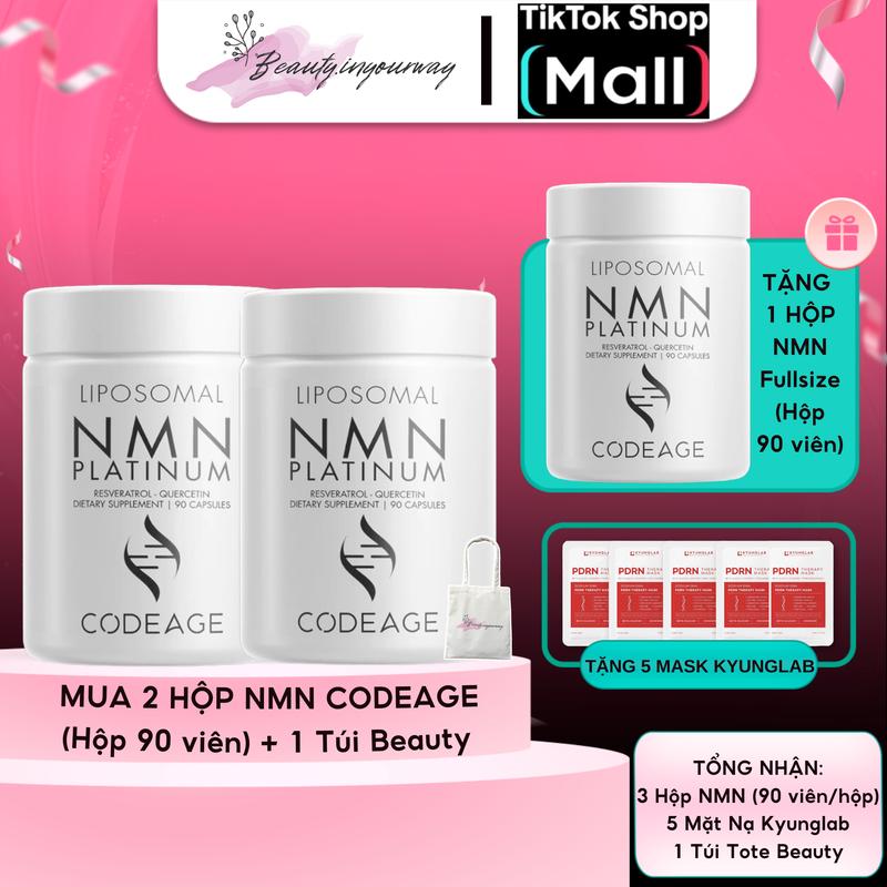 [3 Tặng 1] Hộp Viên Uống Codeage Liposomal NMN thực phẩm bổ sung, hộp 90 viên