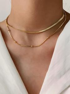 Collar de capas elegante y minimalista para mujer, Collar exquisito y moderno, Joyería vintage versátil como regalo para novia