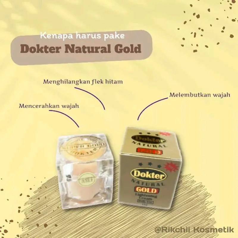 3in1 Paket Cream DR Gold ORIGINAL BPOM / Paket Cream Dokter Natural Gold / Cream Pemutih Wajah BPOM / Cream Wajah Semua Jenis Kulit 4