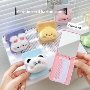 Mini Cute Portable Makeup Mirror for Students, Foldable Pocket Mirror, Small Mirror for Girls，Cermin Solek Mudah Alih, Saiz Mini, Reka Bentuk Comel, Sesuai untuk Pelajar, Cermin Poket Boleh Dilipat, Saiz Kecil, Sesuai untuk Kanak-kanak Perempuan
