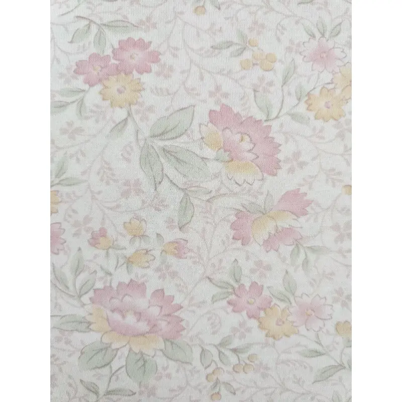 Vải thun cotton hoa,  hoa văn màu sắc trang nhã, thấm hút tốt, phù hợp may cho trẻ em, đồ bộ mặc nhà 2