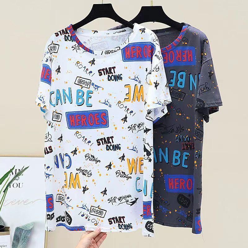 Product Introduction of Áo Thun ngắn Tay Phong Cách Hàn Quốc Mùa Hè Mới, Ngoại Cỡ, Dành Cho Nữ, Dáng Rộng Vừa Vặn, Quần Áo Ngoại Cỡ, Áo Giấu Bụng, [Đánh Giá Tích Cực 1004] 21