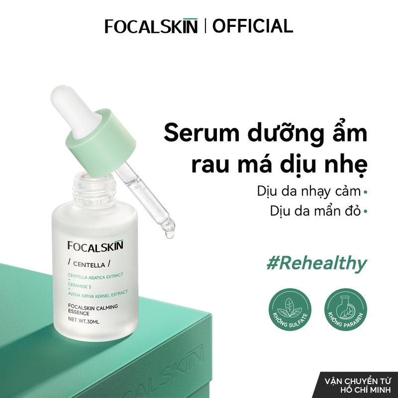 FOCALSKIN Tinh chất Serum rau má Hàn Quốc 5X Ceramide Yến mạch hỗ trợ giảm kích ứng và giúp cấp ẩm dịu da 30m l Skincare Women Dưỡng Ẩm Da Chăm Sóc Da Làm Đẹp Da