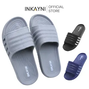 INKAYNI sandal pria harian Sandal Selop Pria Size 40-45 sandal jepit pria terbaru Anti Slip Karet Elastis Slip On Sporty Shoes Sendal Antislip Antibau