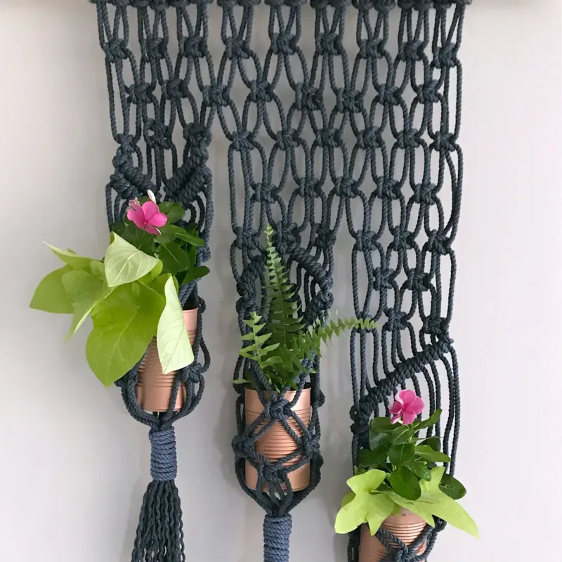 MACRAME WALL HANGING POT GANTUNG MINIMALIS HIASAN DINDING 1