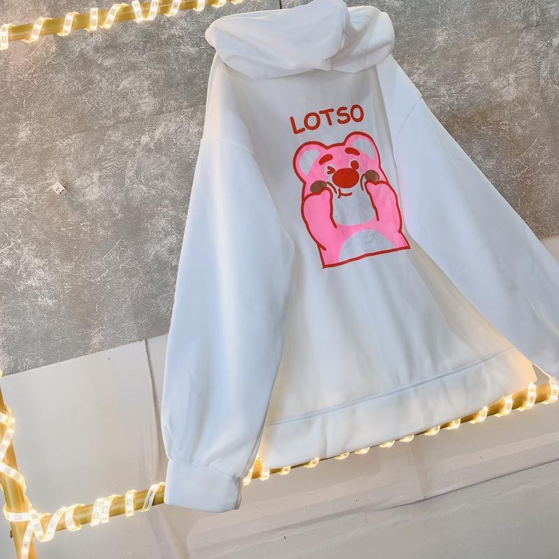 Product Introduction of Áo khoác nỉ tia kéo tay phồng chất nỉ lót bông nón 2 lớp Menswear Hoodie Top Có Túi 5