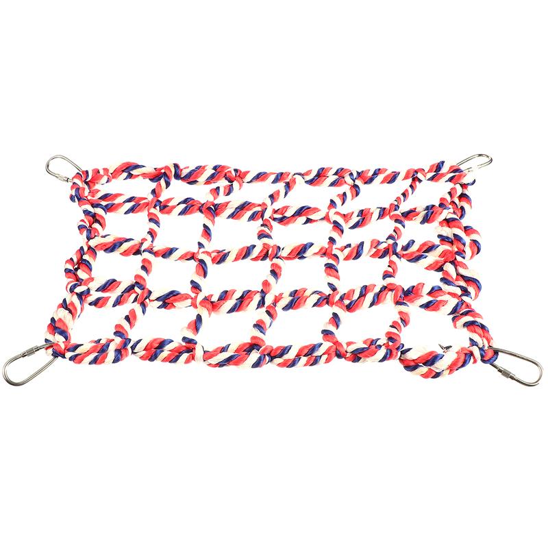 Small Pet Climbing Net Hamster Hammock Swing Toy Chew Toys Rope 28X20XX1CM 8