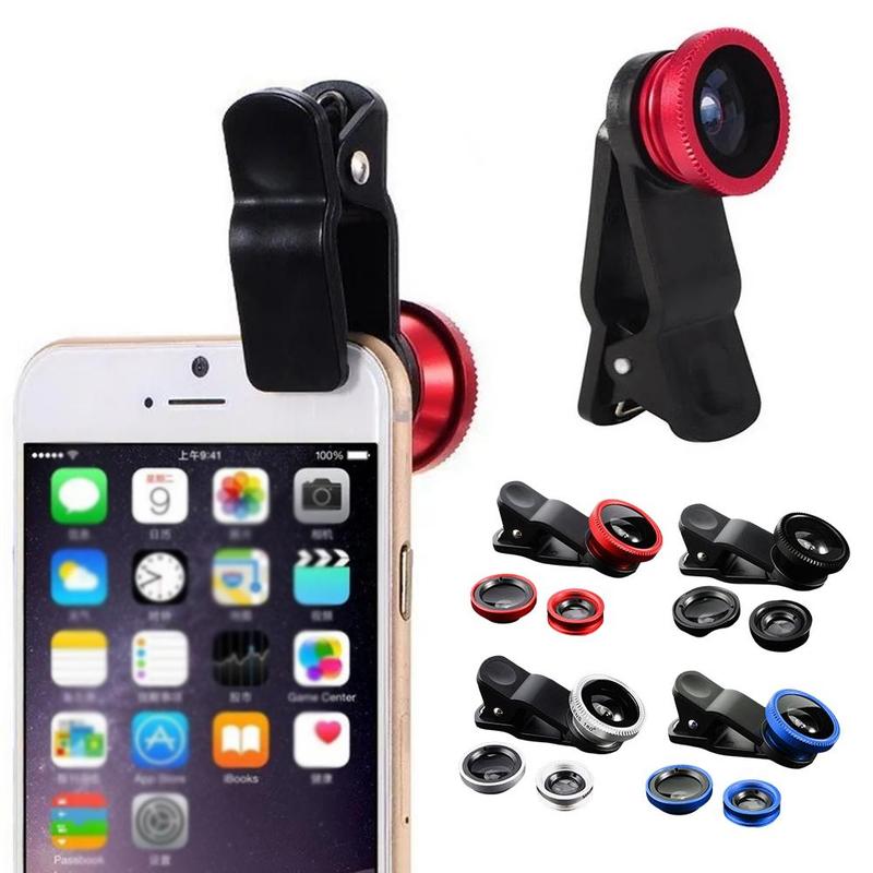 3 In1 Fisheye Phone Lens 0.67X Wide Angle Zoom Fish Eye Macro Lenses Camera Kits With Clip Lens R0S7 3