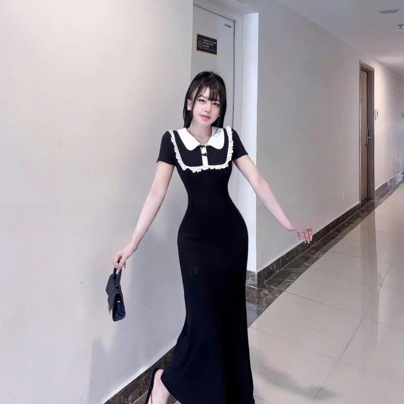 Product Introduction of Đầm Body Nữ Dáng Dài JACO D160 – Váy Ngắn Tay Viền Ngực, Thiết Kế Có Cổ Sang Chảnh Thanh Lịch 53