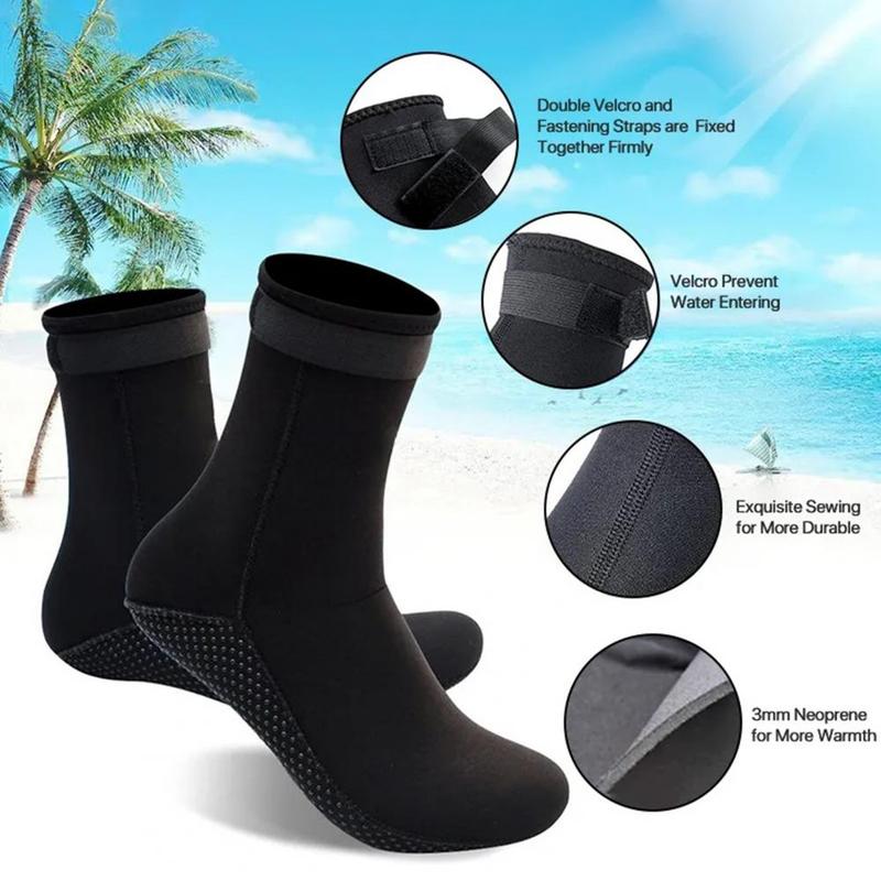 1 Pair Diving Socks Wear-resistant Elasticity Non-slip Neoprene Beach Surfing Booties Water Sport Supply 0