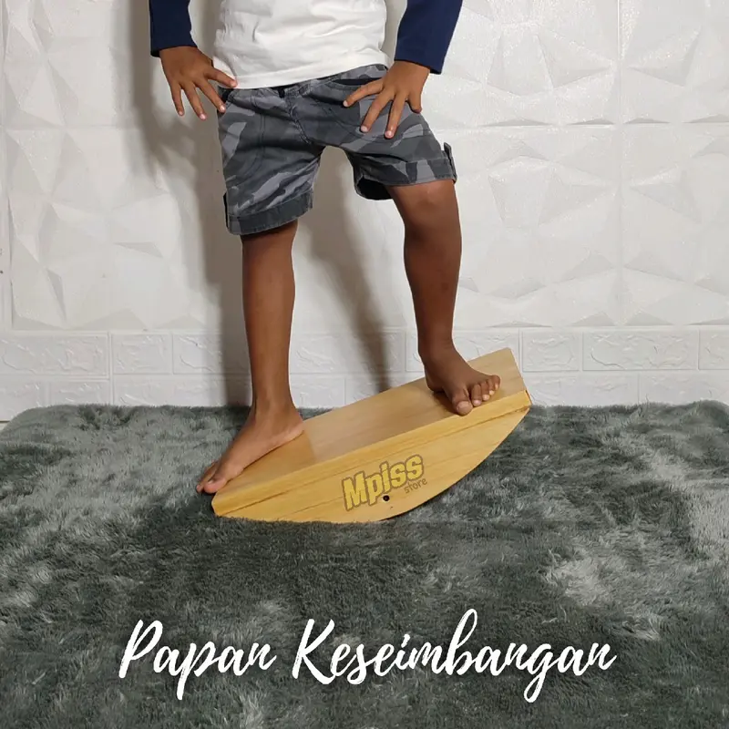 Balance Board Papan Keseimbangan Terapi Wooden Toys Mainan 0