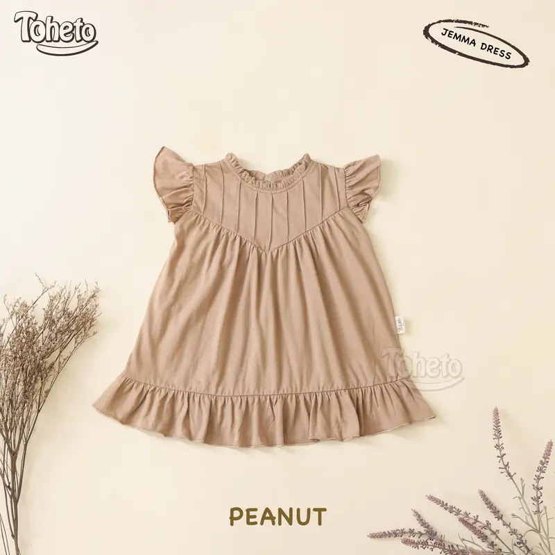 Toheto - Jemma Dress Anak Perempuan 1-4 Tahun Lengan Katun 5