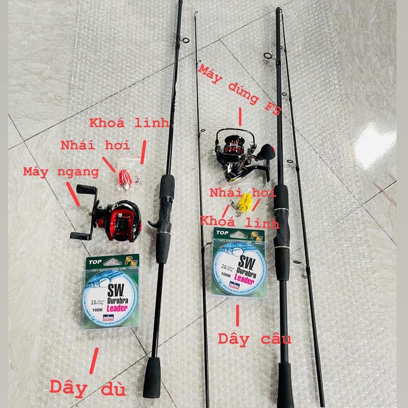 ￼Bộ cần lure sói đenn kèm máy đứng Deukioo FS và phụ kiện giá rẻ - mã 002 Bắt Cá Đi Câu Fishing Câu Cá Mồi