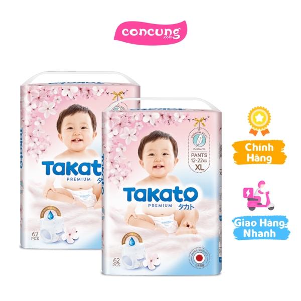 Combo 2 Tã quần Takato siêu mềm mại (XL, 62 miếng)