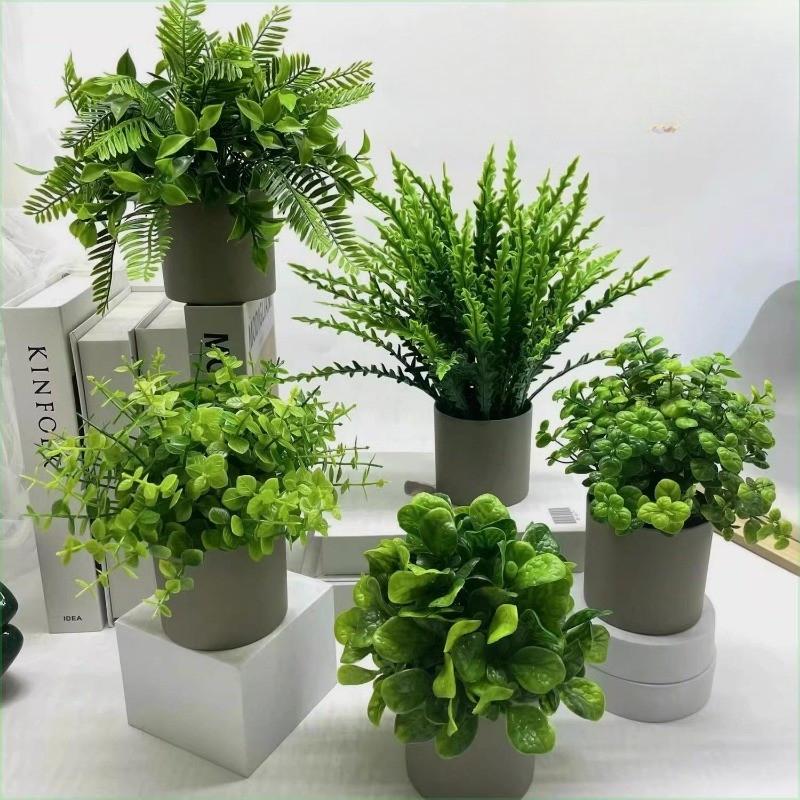  Cây Giả Với Chậu Cây Bonsai Giả Cây Trang Trí Để Bàn Chậu Nhân Tạo 