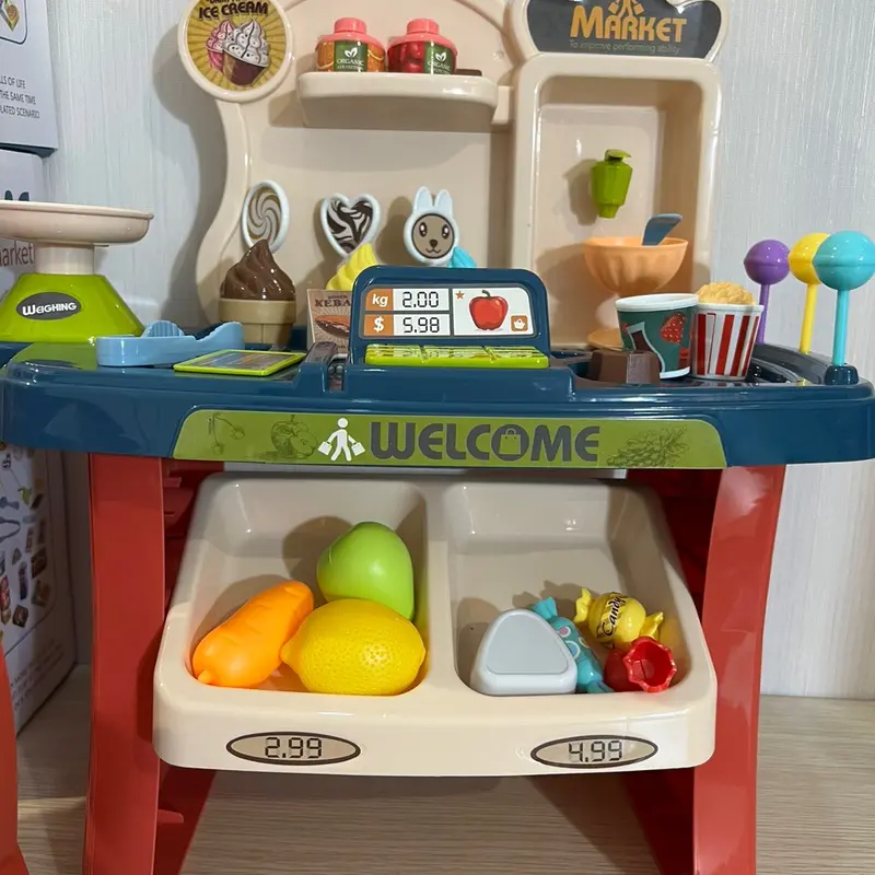 Đồ chơi Siêu Thị Kèm Xe Đẩy cho Bé (40 Chi Tiết) - Quầy Bán Kem Mini Toy 6