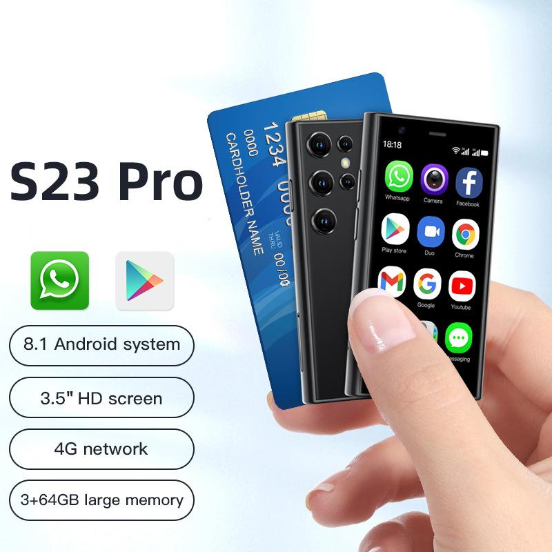 Điện Thoại Di Động, Điện Thoại Thông Minh Mới S23Pro, Điện Thoại Di Động Xuyên Biên Giới, 3 Inch, 2 + 16GB, Hệ Điều Hành Android 8.1, Kích Thước Nhỏ Gọn, Máy Dự Phòng Bỏ Túi Siêu Nhỏ 2