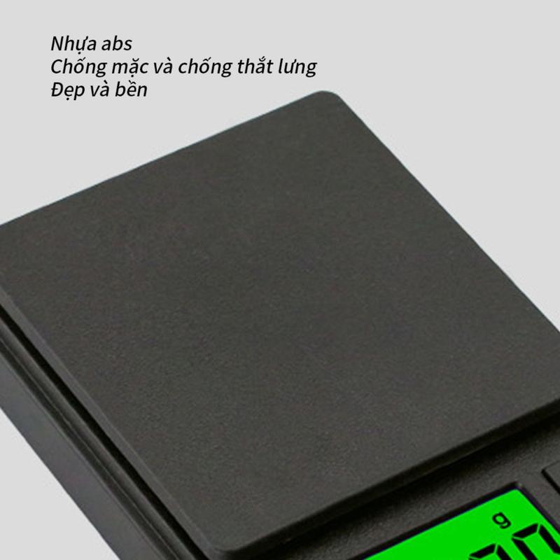 Dùng đa nơi Cân điện tử mini, thiết kế nhỏ gọn, dễ mang theo, đo chính xác đến 0,1g, thích hợp để cân nguyên liệu làm bánh, cân trang sức, đá quý, cân hạt giống, thực phẩm khô, màn hình LCD rõ nét, chế độ tự động tắt để tiết kiệm pin, dễ vệ sinh
