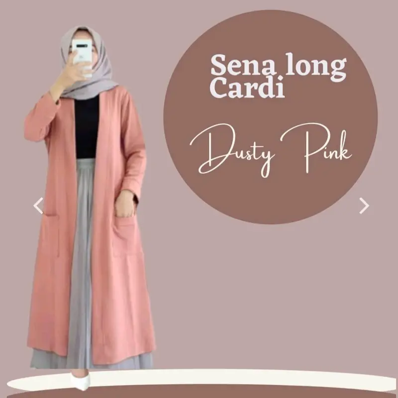 sena long  cardi/ cardigan cringkle airflow Premium Outer Baju Fit Muslim Panjang 1