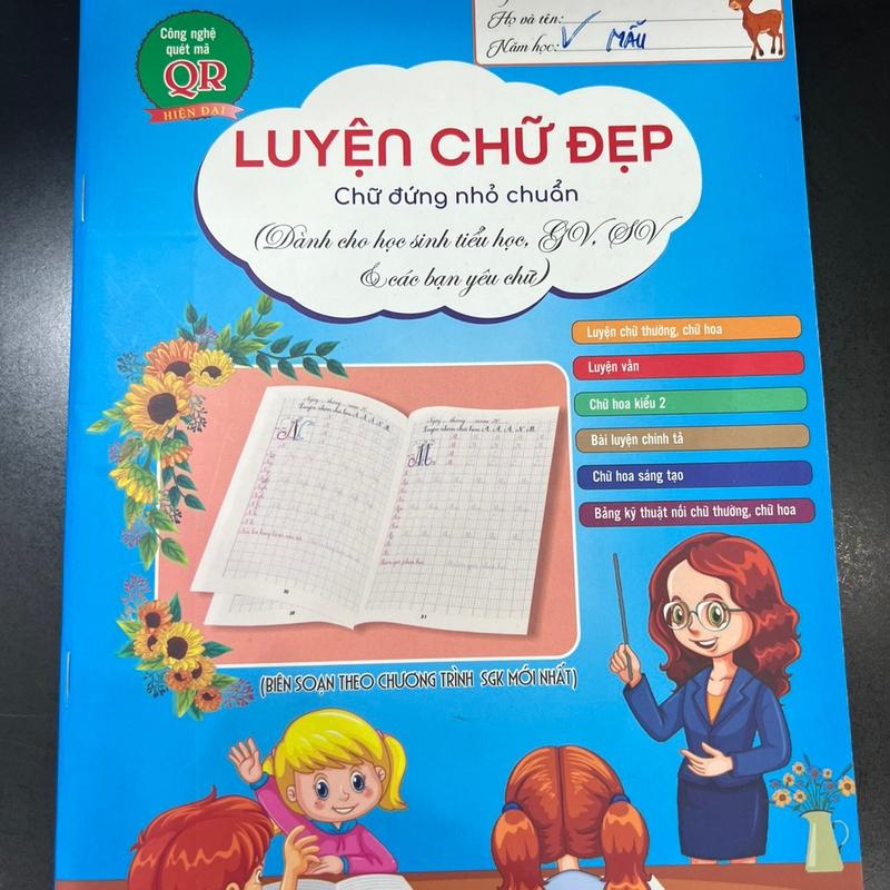 Vở luyện chữ đứng cỡ nhỏ có mẫu