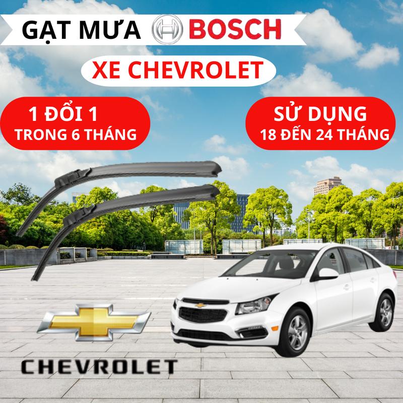 [CHEVROLET] Bộ gạt mưa xe ô tô của BOSCH, lưỡi gạt mưa ô tô xương mềm lưỡi silicon siêu sạch : Colorado, Trailblazer, Cruze, Spark, Captiva, Aveo, Orlando Cao Su Phụ Kiện Lau Xe  gạt mưa hãng chính gạt kính ô tô