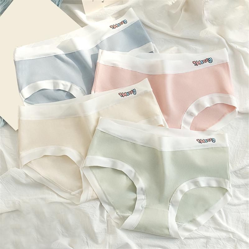 Quần Lót Cạp Trung Cho Bé Gái, Chất Liệu Cotton, Lưng Vừa, Đáy Quần Cotton Kháng Khuẩn 7A, Thoải Mái Và Thoáng Khí, Không Đánh Dấu, Thích Hợp Cho Phụ Nữ, Hàng Mới Về 2024 1