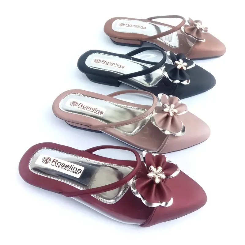 Sandal Anak Perempuan Balet Pita Bunga Selop Sepatu 0