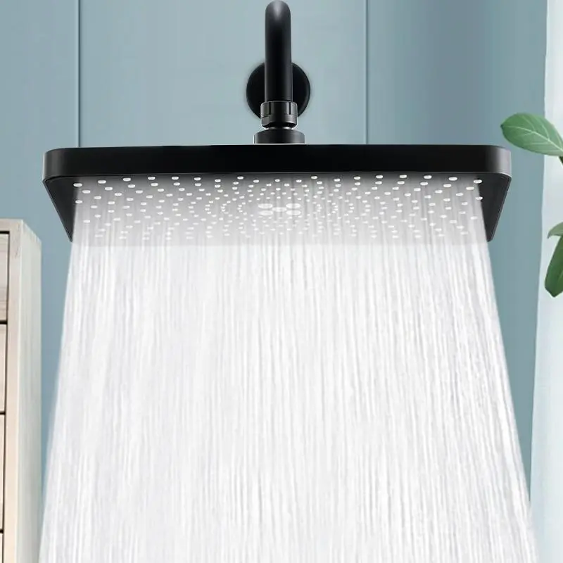 Square Shower Head, High Pressure Shower Head, Universal Bathroom Shower Equipment for Home Use, Bathroom Accessories, Waterfall, Modern