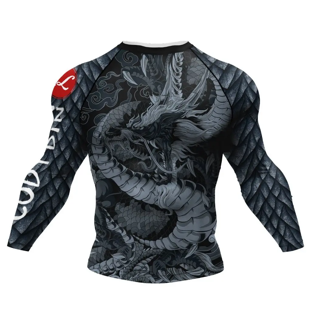 Áo tay dài tập luyện Rashguard BJJ MMA bơi lội 047
