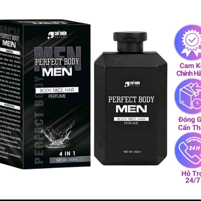 [ Combo 3 Chai ] Sữa Tắm Gội 4in1 Hương nước hoa Pháp Perfect Body Men Chính Hãng 350 ml . Hương thơm Nam tính quyến rũ tiện lợi Massage Gel Hyaluronic Acid sữa tắm cho nam trắng da