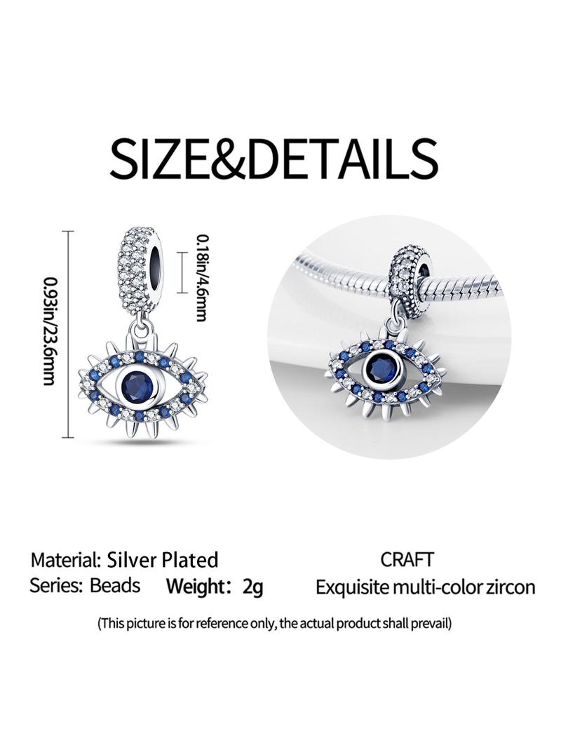 Product Introduction of Rhinestone Decor Hollow Out Eye Design Pendant for Women & Girls, Fashion Accessories for Bracelet & Necklace & Keychain 1