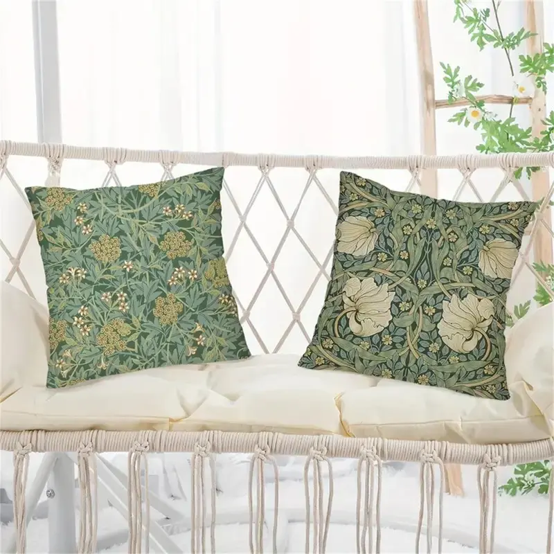 Floral Pattern Cushion Cover, 4 Counts/set Modern Throw Pillow Cover, Decorative Cushion Cover for Home Living Room Bedroom 3