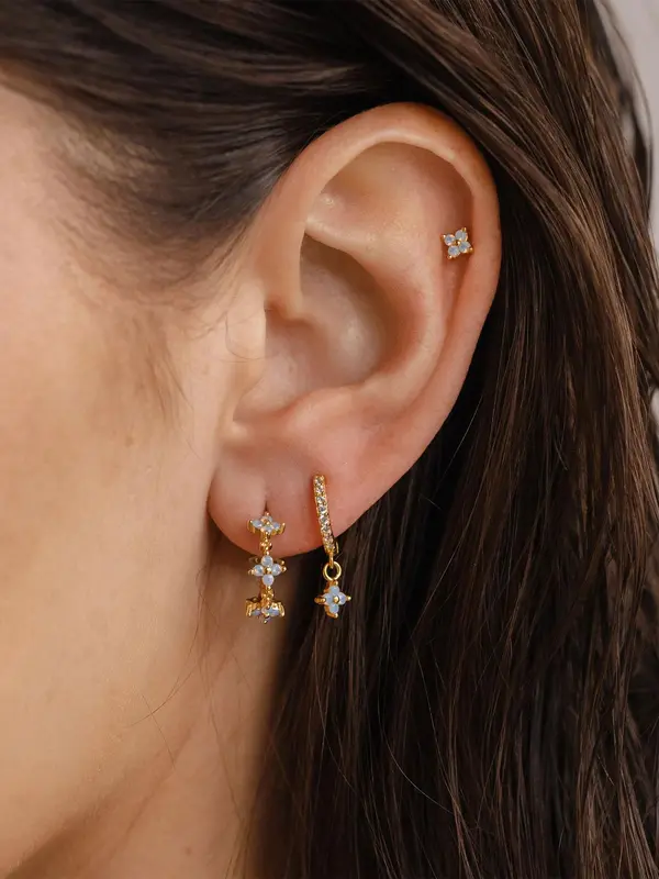 Women's Elegant Rhinestone Decorated Flower Design Earrings, Exquisite Trendy Ear Jewelry, Fashionable Jewelry for Women for Daily & Party Decoration 0