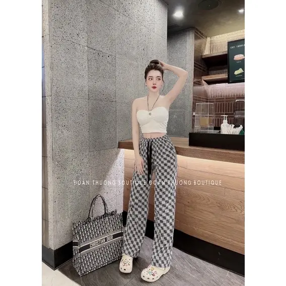 Có mút ngực Áo Yếm Croptop Dây Phối Xích Cúp Bo Tròn Mút Ngực alohashop91 2