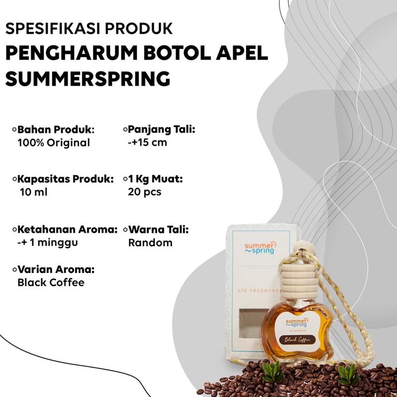 Parfum AC Mobil Aroma Black Coffee Botol Apel Summer Spring Pengharum Mobil Kamar Aromaterapi Segar 3