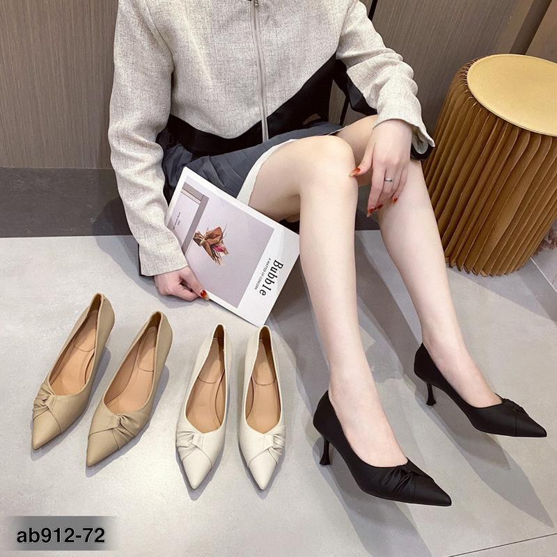 Product Introduction of Giày nữ gót nhọn cao 5 phân mũi nhọn nơ xoắn hàng Quảng Châu cao cấp full box Mã BQ08 WomenShoes 2
