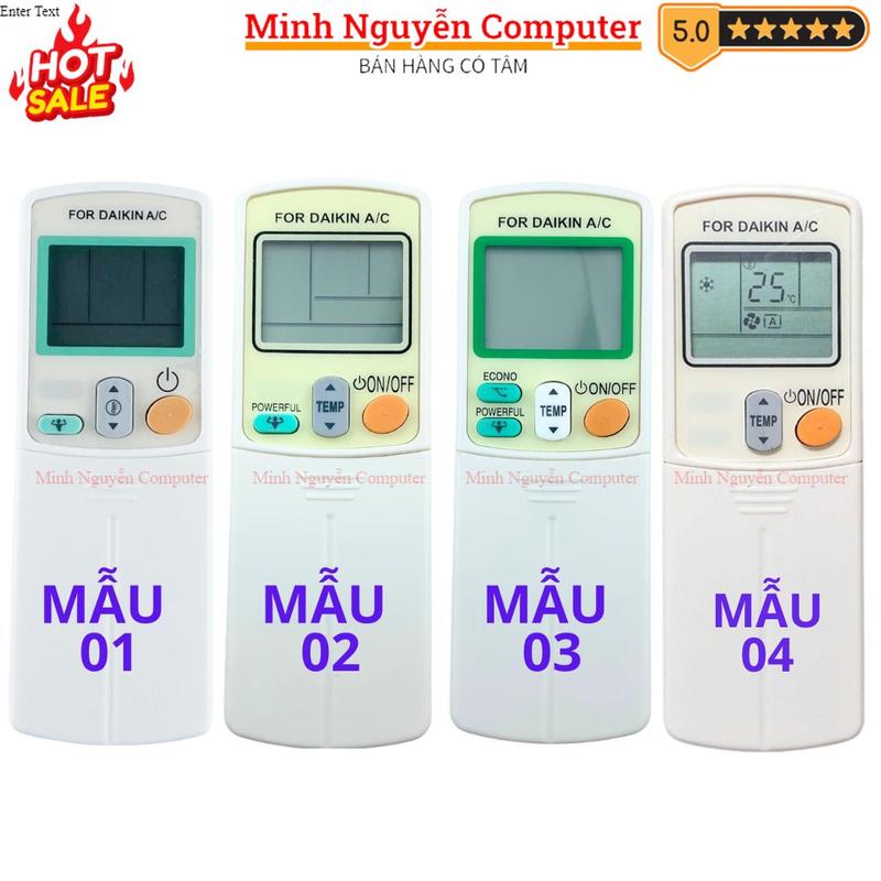  Điều khiển điều hoà DAIKIN Mã 05 ARC423A27 remote máy lạnh DAIKIN 1 chiều dòng đời cũ - tặng kèm pin - Minh Nguyễn Computer 