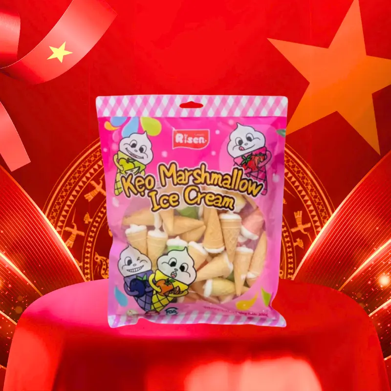 Kẹo Marshmallow Ice Cream Túi 150g - Risen Việt Nam Snack Ăn Vặt Food Candy