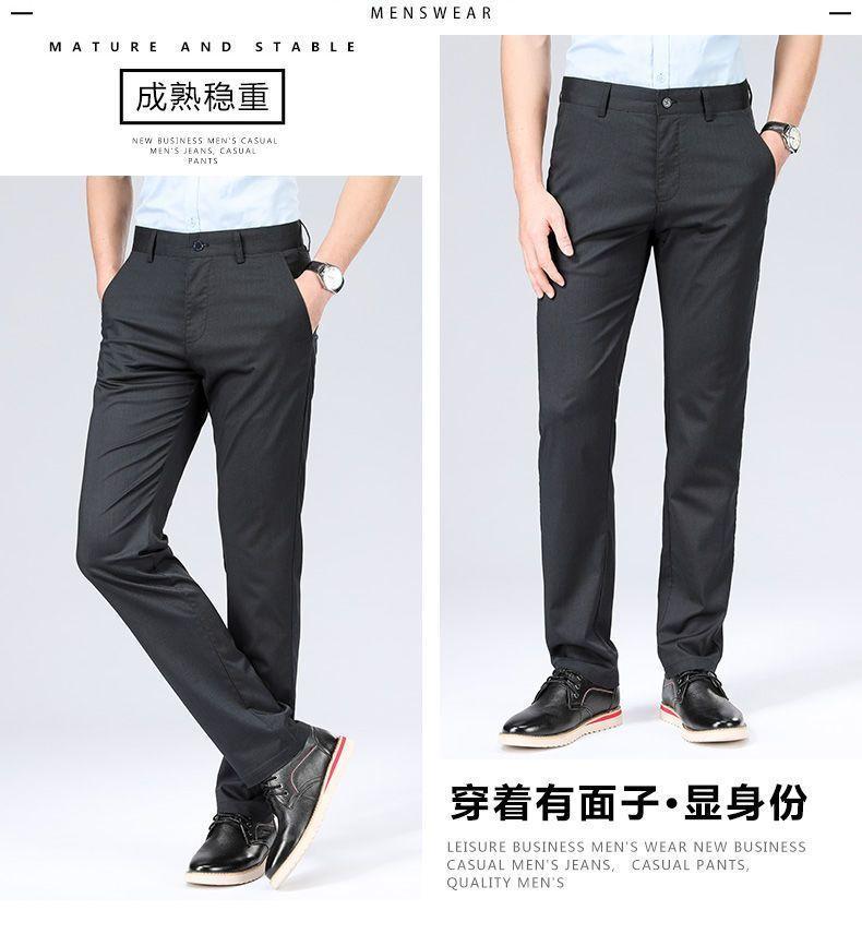 Product Introduction of Quần Nam Vải Lanh, Quần Thường Ngày Mỏng Mùa Hè, Quần Công Sở Nam Trung Niên, Thẳng Và Rộng Rãi, Không Sắt, Vải Mỏng, Thích Hợp Cho Năm 2025 5
