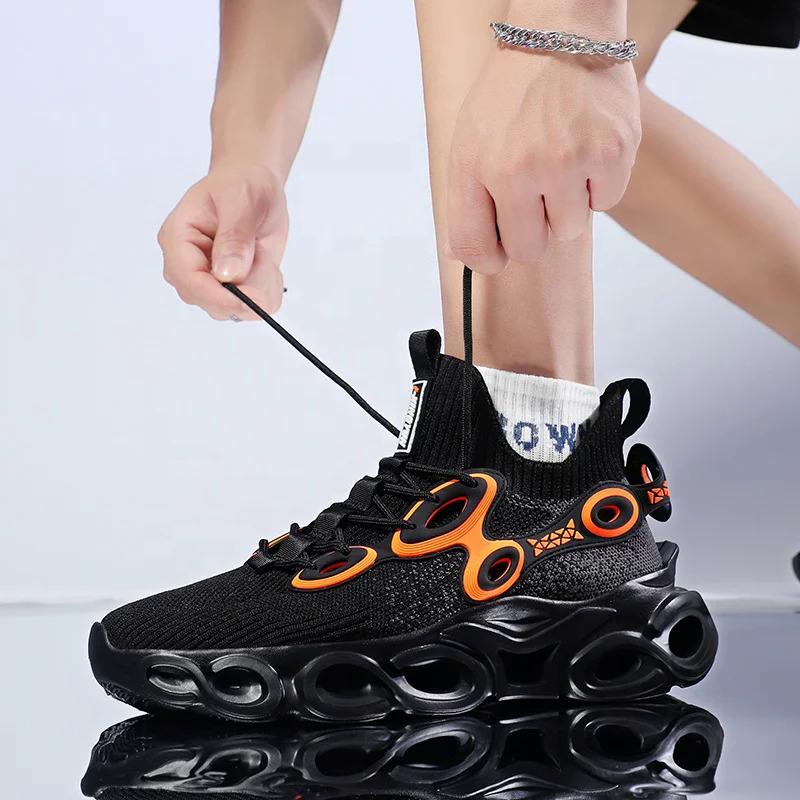 Individuell gestaltete neue Laufschuhe für Männer, Sportschuhe mit Plattform-Trainingssohle, Outdoor-Freizeitschuhe aus Mesh, Wanderschuhe für Männer, Turnschuhe, Sportschuhe_voghion.com