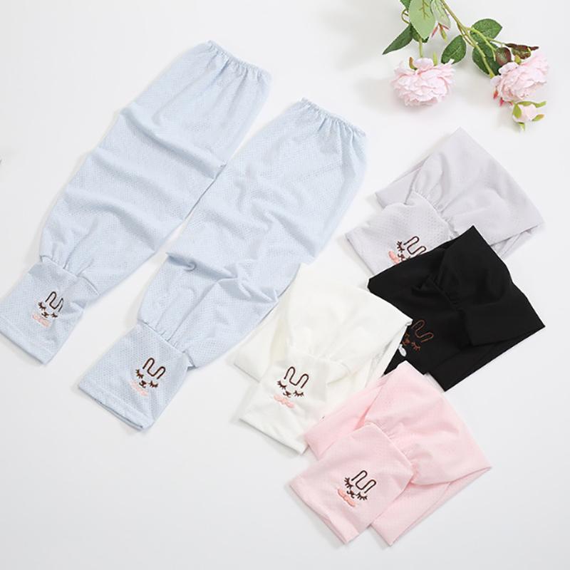 Tay Áo Dài Lụa Lạnh Mùa Hè, Che Cánh Tay Chống Nắng, Dành Cho Nam Và Nữ, Còng Tay, Tay Áo Cánh Tay Đạp Xe Chống Tia UV Mới, Hở Ngón 3