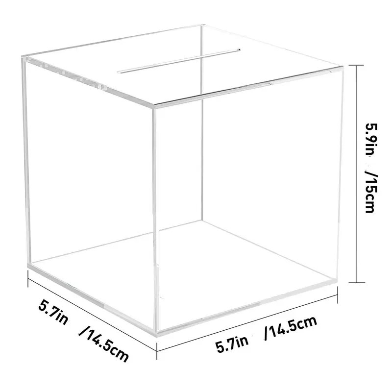 Transparent Simple Design Piggy Bank, 1 Count Money Saving Challenge Piggy Bank, Clear Acrylic Saving Box, Storage Box for Home Office, Summer for Gift, Bedroom Decorative Accessories, Boyfriend Gift, Desk Gadgets, Room Decor 1