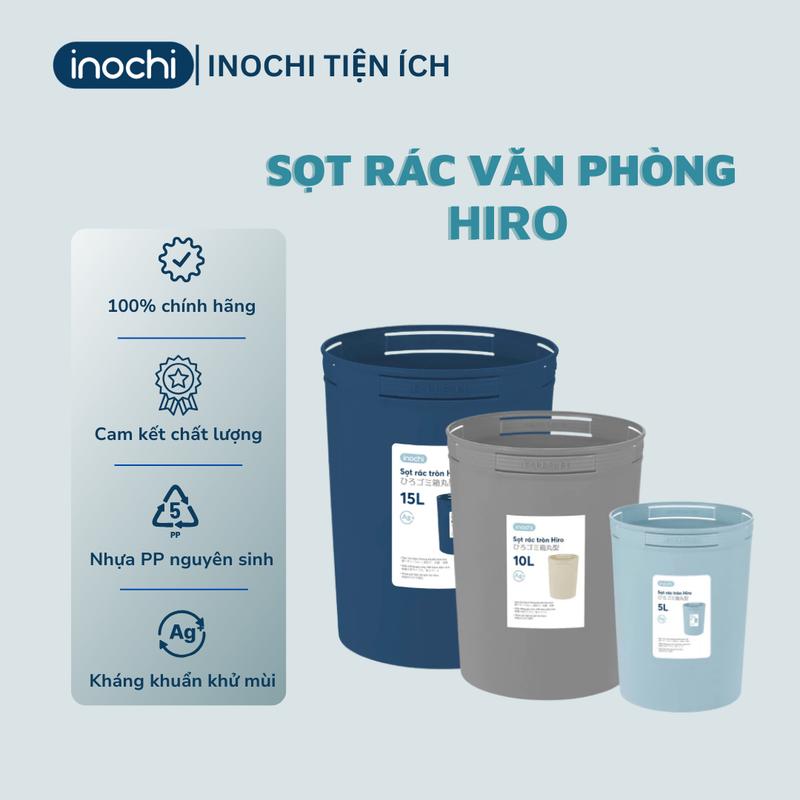 Sọt rác văn phòng nhựa cao cấp Hiro 5L-10L-15L - CHÍNH HÃNG INOCHI