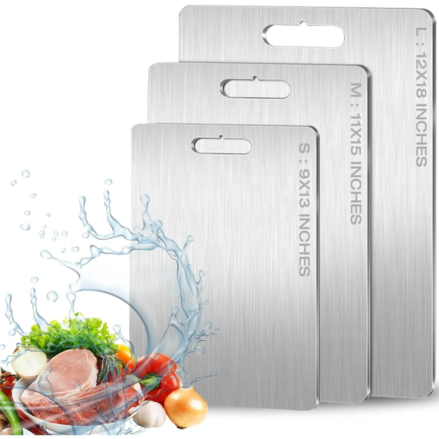 Titanium Cutting Board - 100% Pure Titanium Cutting Boards for Kitchen - Cutting Edge Hygiene & Durability, Titanium Cutting Board for Home Kitchen Cooking (12 * 8in)