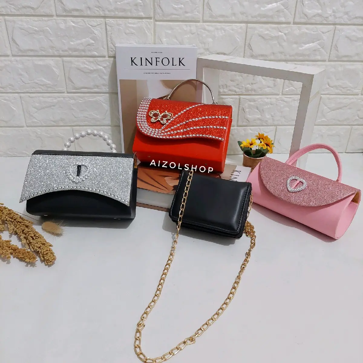 paket usaha 4 pcs  dompet tas kondangan murah mewah